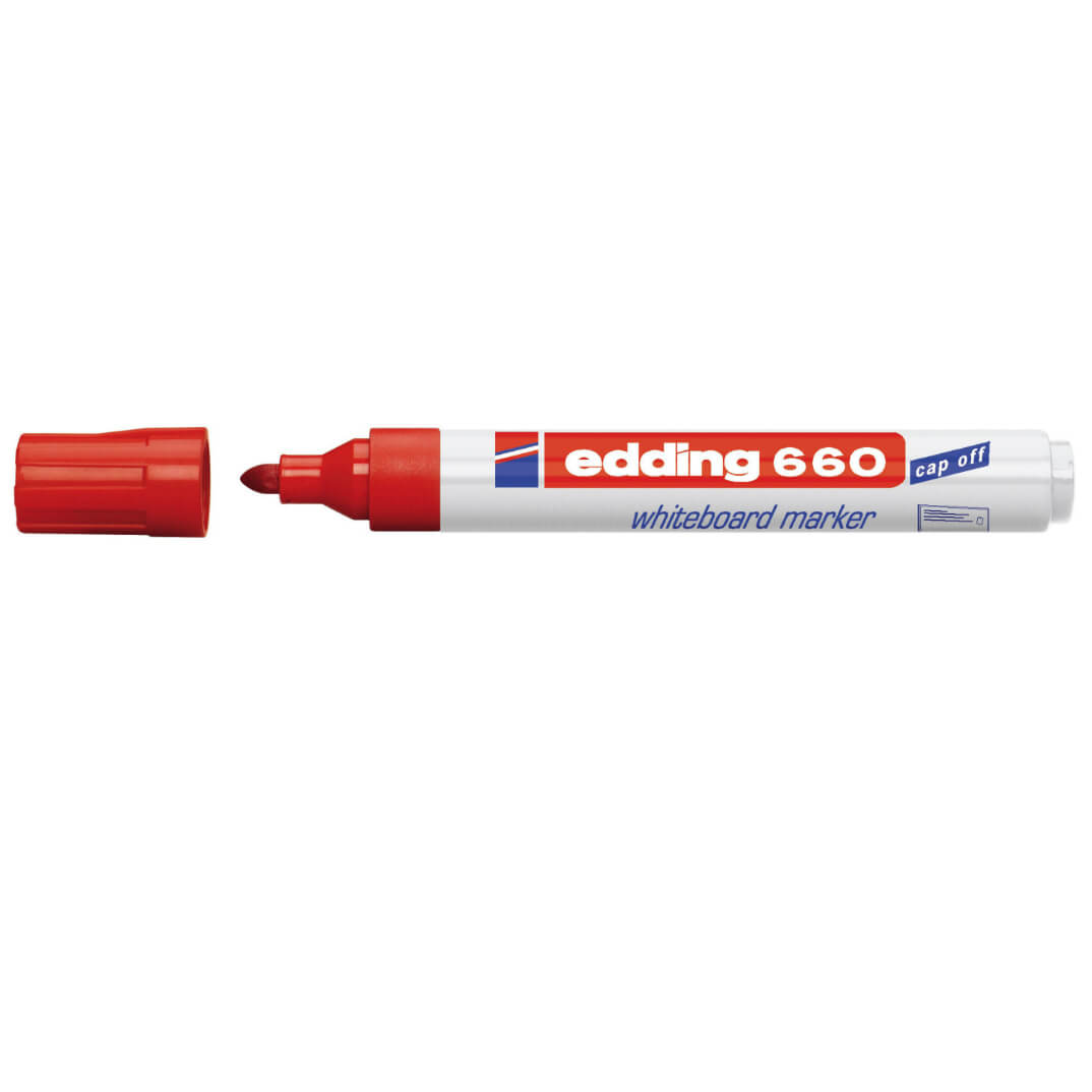 Rotulador pizarra blanca edding 660 rojo
