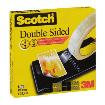 Cinta Scotch® doble cara adh.permanente 19mmx33m