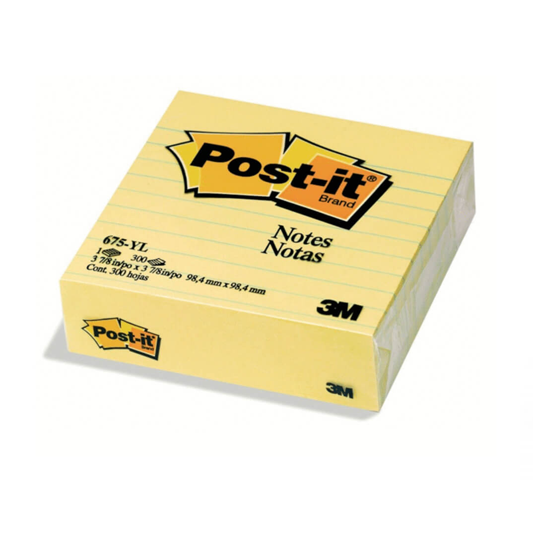 Bloc notes POST-IT® 675YL 101x101mm