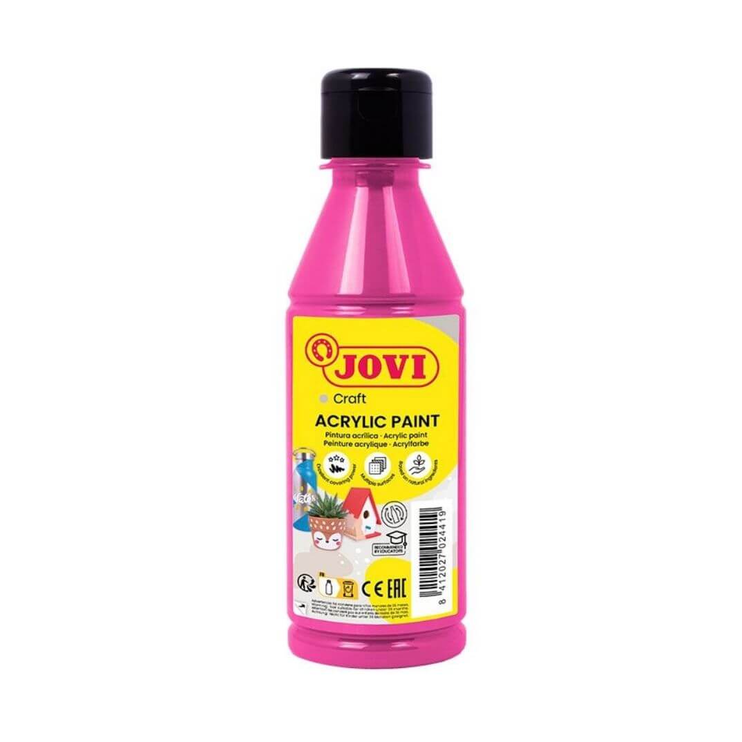 Ampolla pintura acrílica color magenta Jovi 250ml