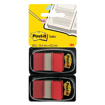 POST-IT® Index 3M rojo (pack 2)