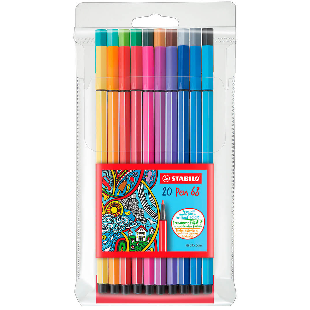 Estuche 20 rotuladores Stabilo Pen 68