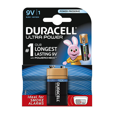 Pila alcalina Duracell Ultra power 6LR61