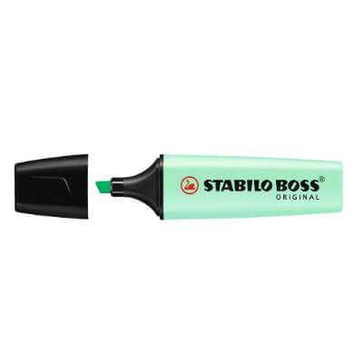 Marcador Stabilo Boss original pastel menta