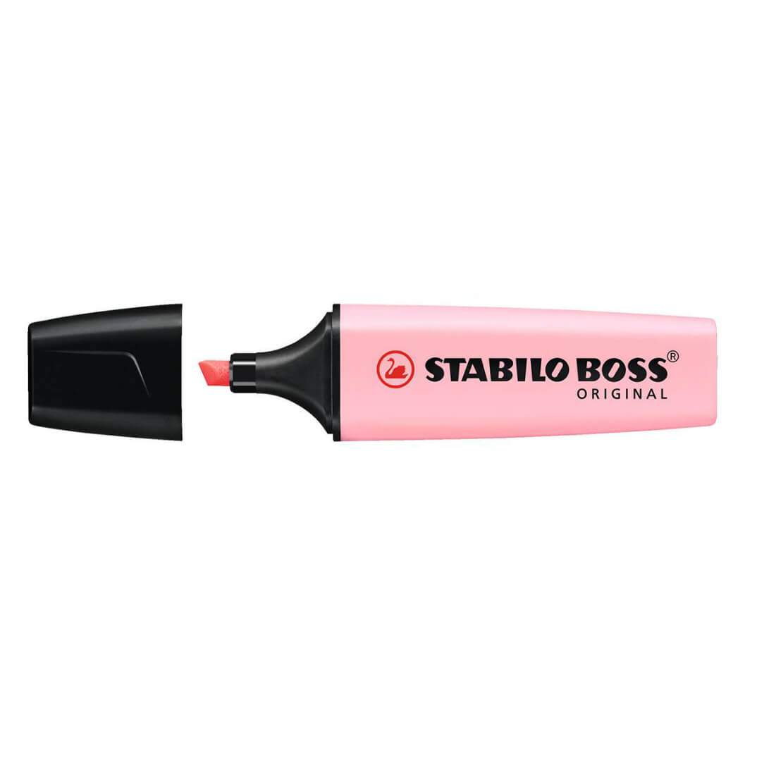 Marcador Stabilo Boss original pastel rubor rosa