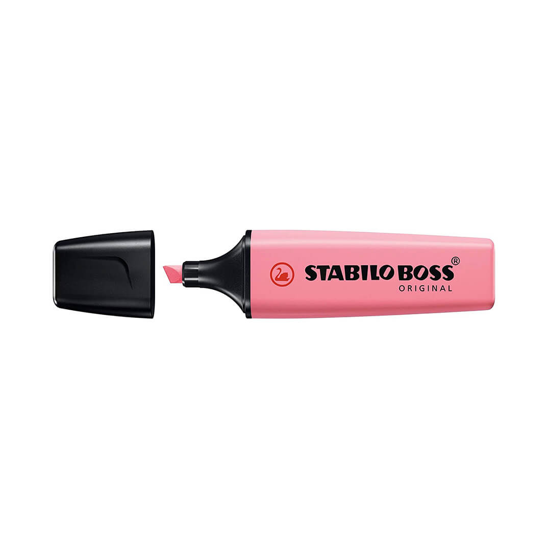 Marcador Stabilo Boss original pastel rosa cirerer