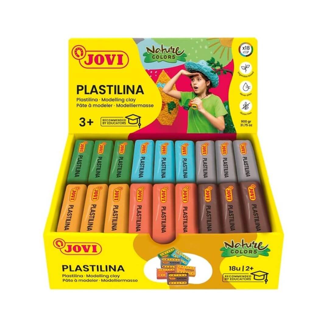 18 pastilles plastilina 50g nature colors Jovi
