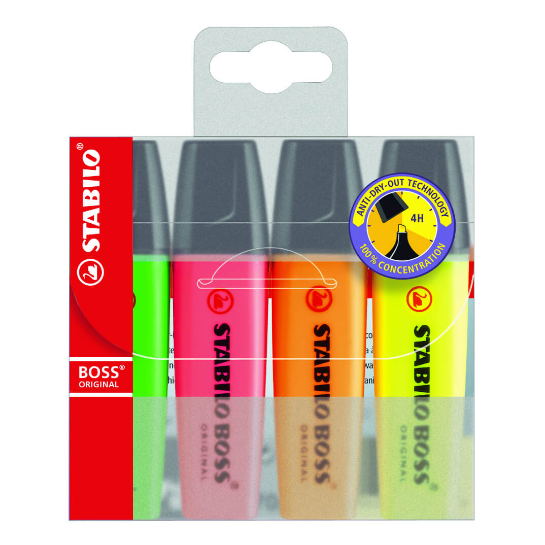 Marcador Stabilo Boss original (4u)