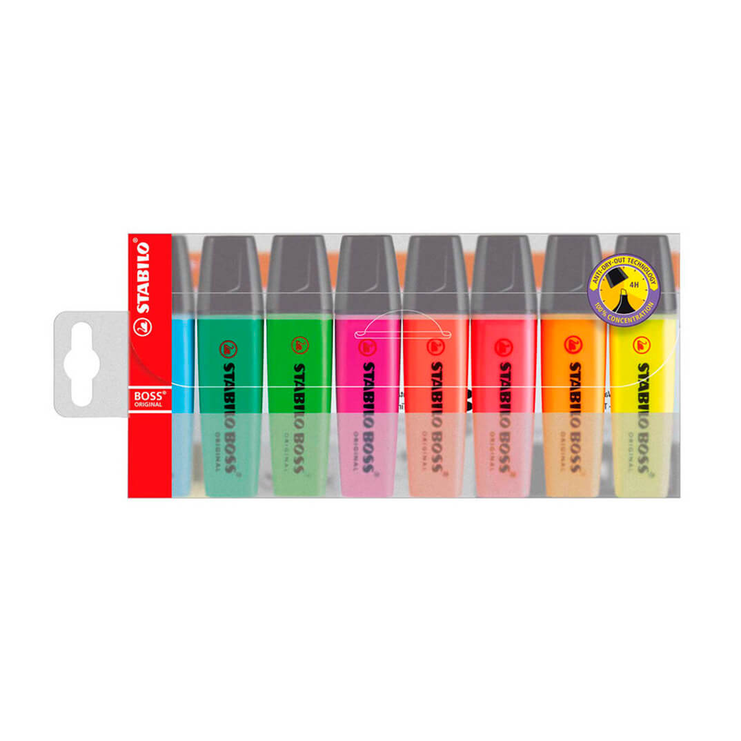 Marcador Stabilo Boss original (8u)