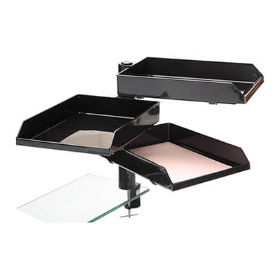 Set de 3 bandejas giratorias negro TurboRack