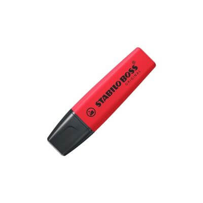 Marcador Stabilo Boss vermell real