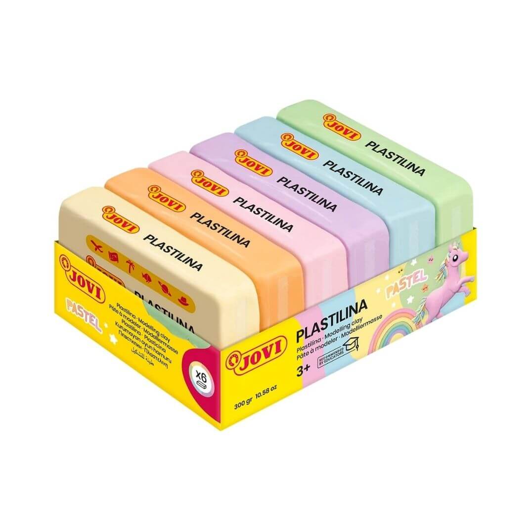 6 pastilles plastilina 50g color pastis Jovi