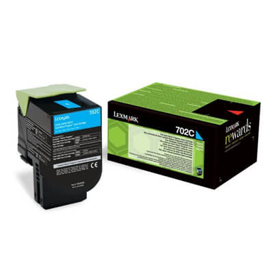 Lexmark optra C702 tóner cian