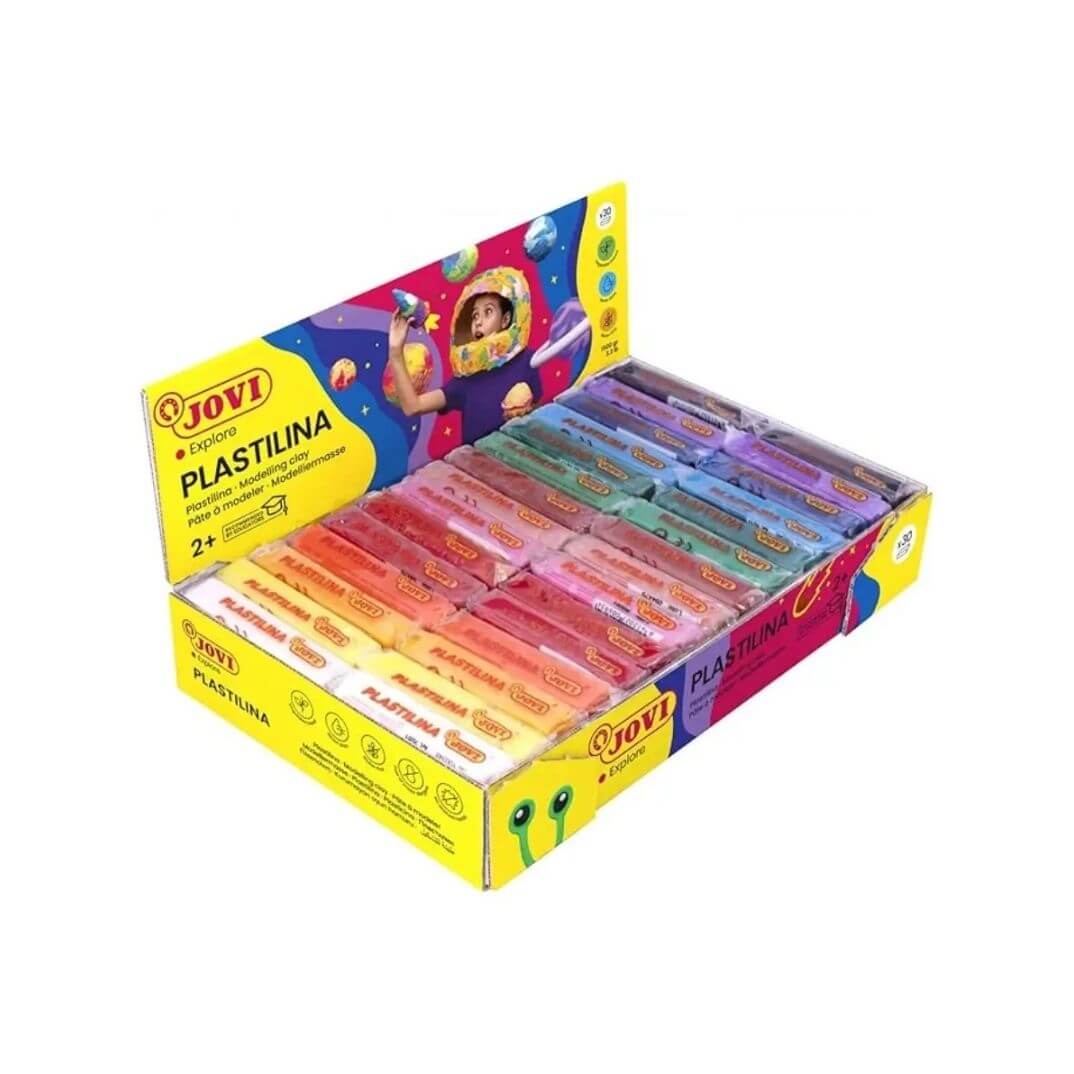 Caixa 30 plastilina Jovi assort colors (2x15 color