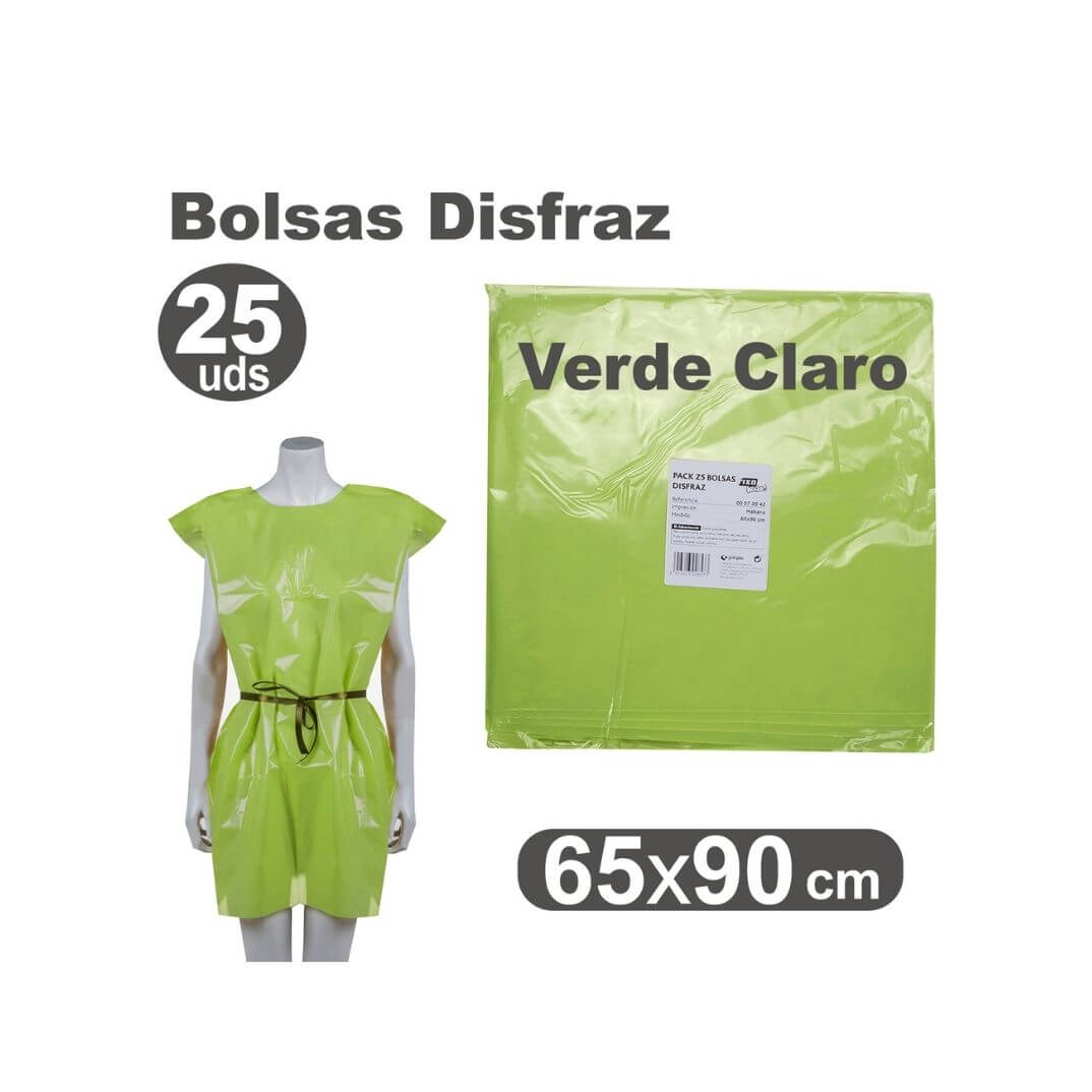 Pack 25 bosses de disfresses 65 x 90cm verd clar