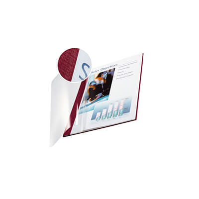 Pack 10 tapas Leitz flexible transp.7mm burdeos