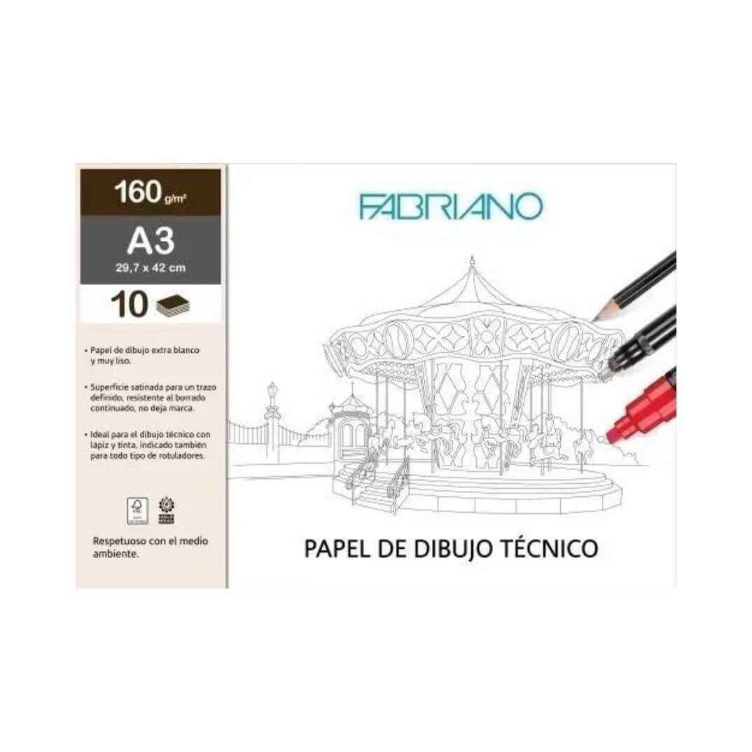 Minipack10H dibujo lineal Fabriano A3