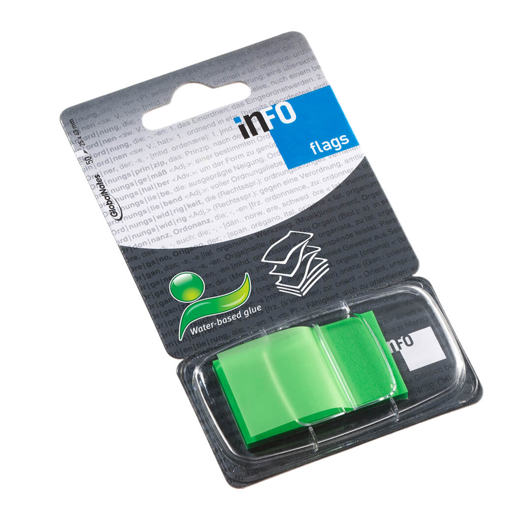 Banderitas dispensador 50 u color verde