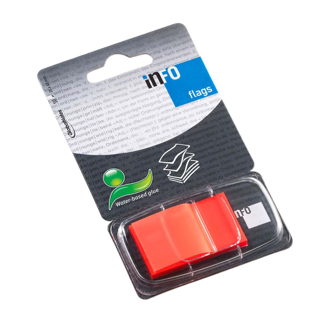 Banderitas dispensador 50 u color naranja