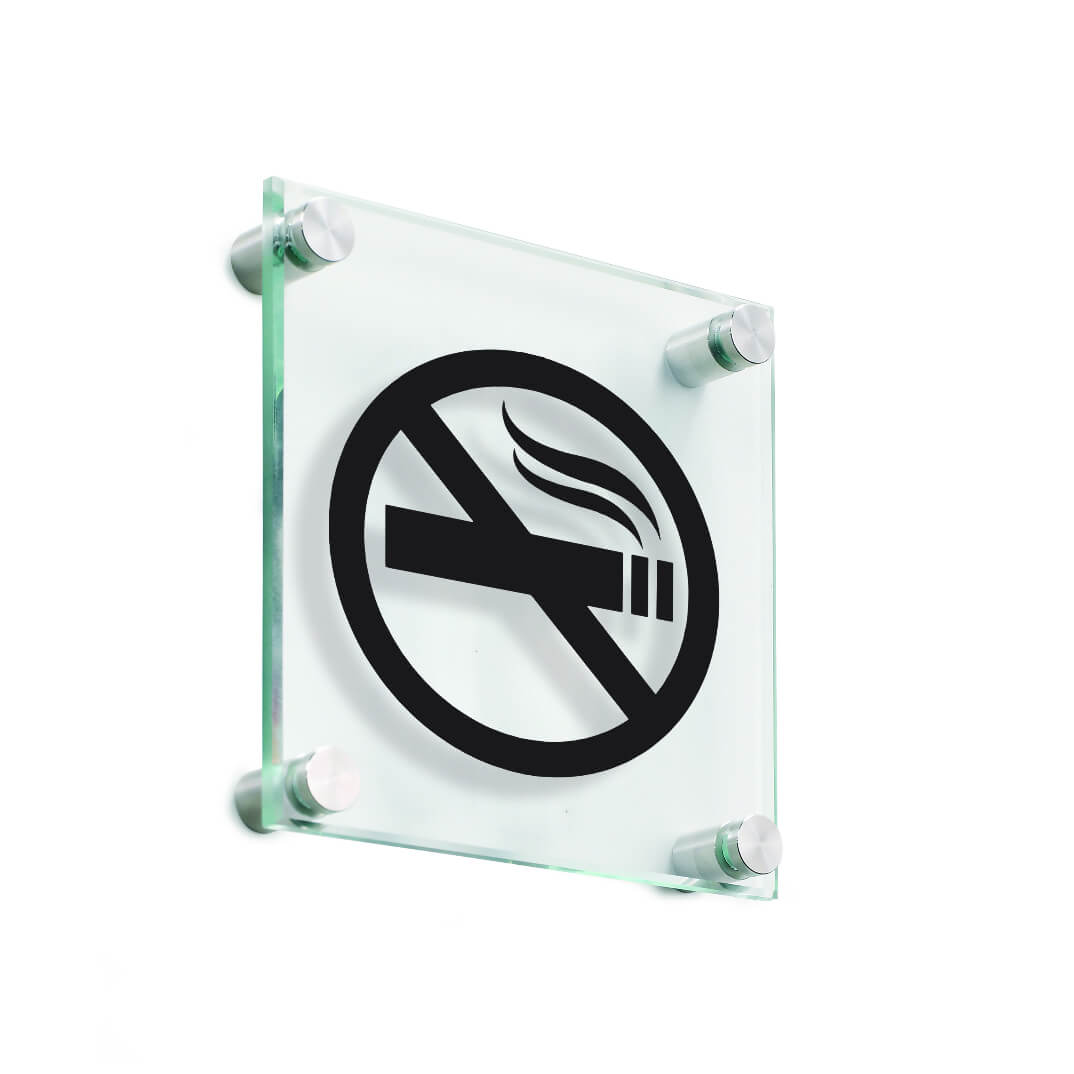 Pictograma cristal transparente prohibido fumar