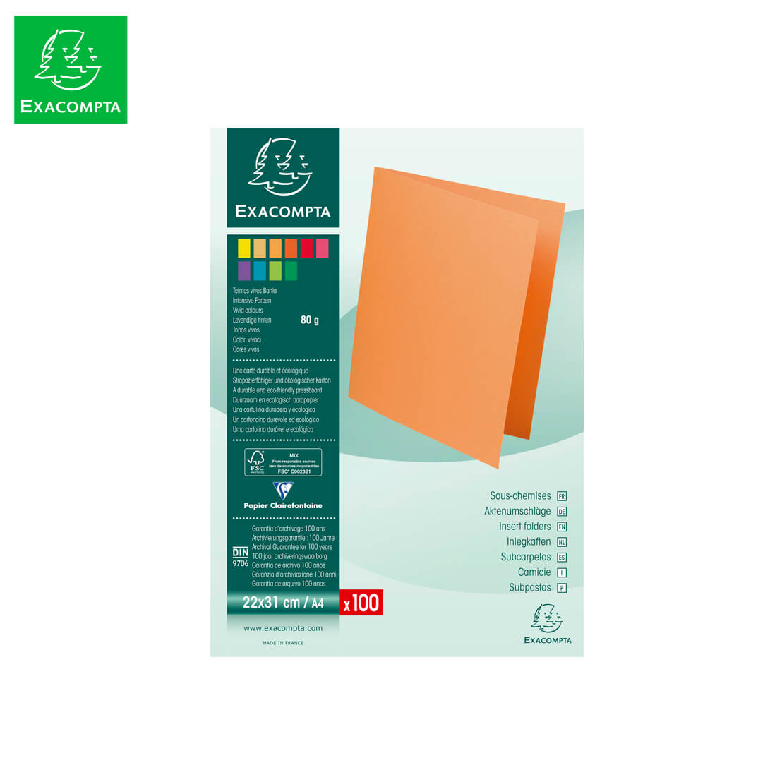 Subcarpeta A4 80g colores surtidos (pack 100)