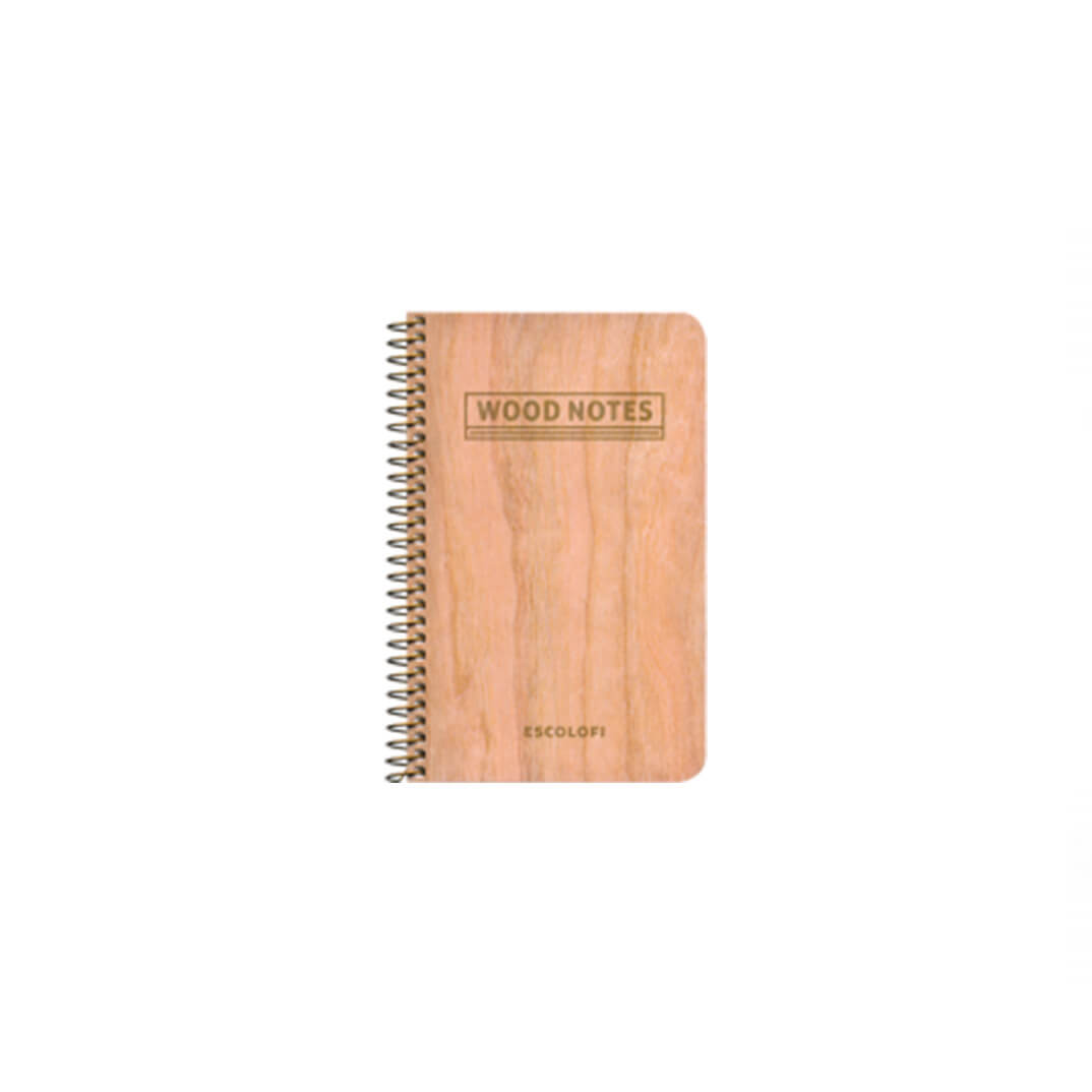 Quadern Wood Notes espiral horitzontal 75x105mm