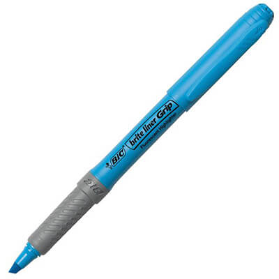 Retolador Bic Briteliner Grip blau