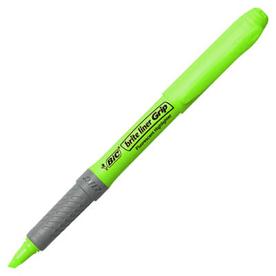 Retolador Bic Briteliner Grip verd