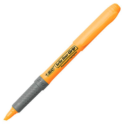 Rotulador Bic Briteliner Grip naranja