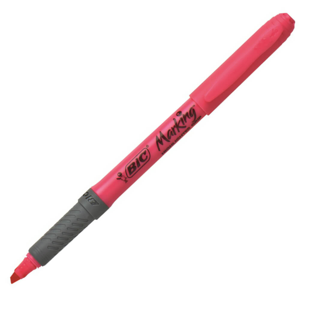 Retolador Bic Briteliner Grip rosa