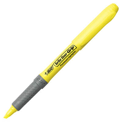Retolador Bic Briteliner Grip groc