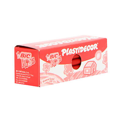 Caixa 25 plastidecors vermell Bic Kids
