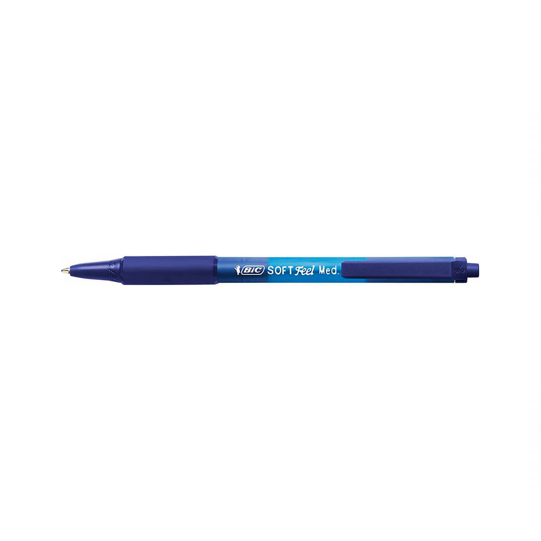 Bolígraf Bic Soft Feel blau Retràctil Grip 1mm