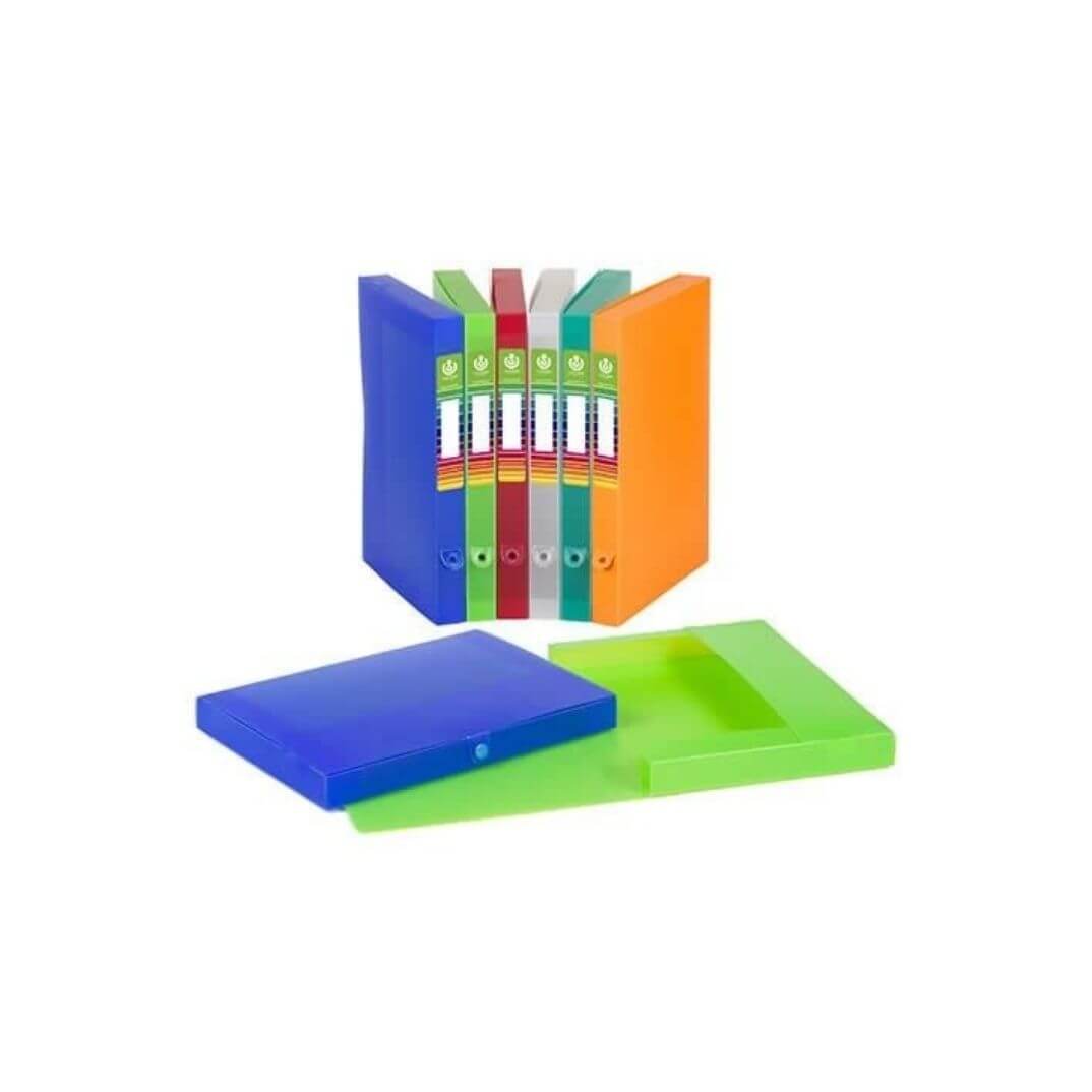 Carpeta projectes fermall PP llom 5cm incolor