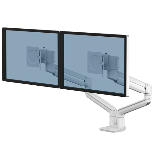 Braç per a monitor Doble Tija Blanca