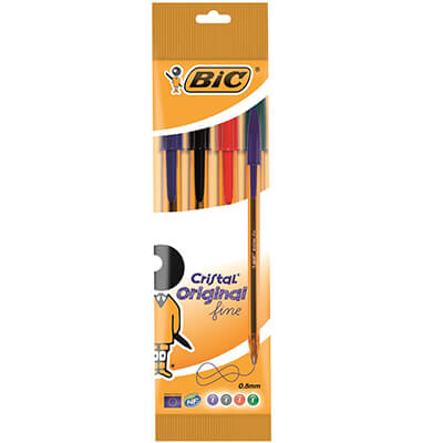 Bolsa 4 boligrafos bic 4 colores