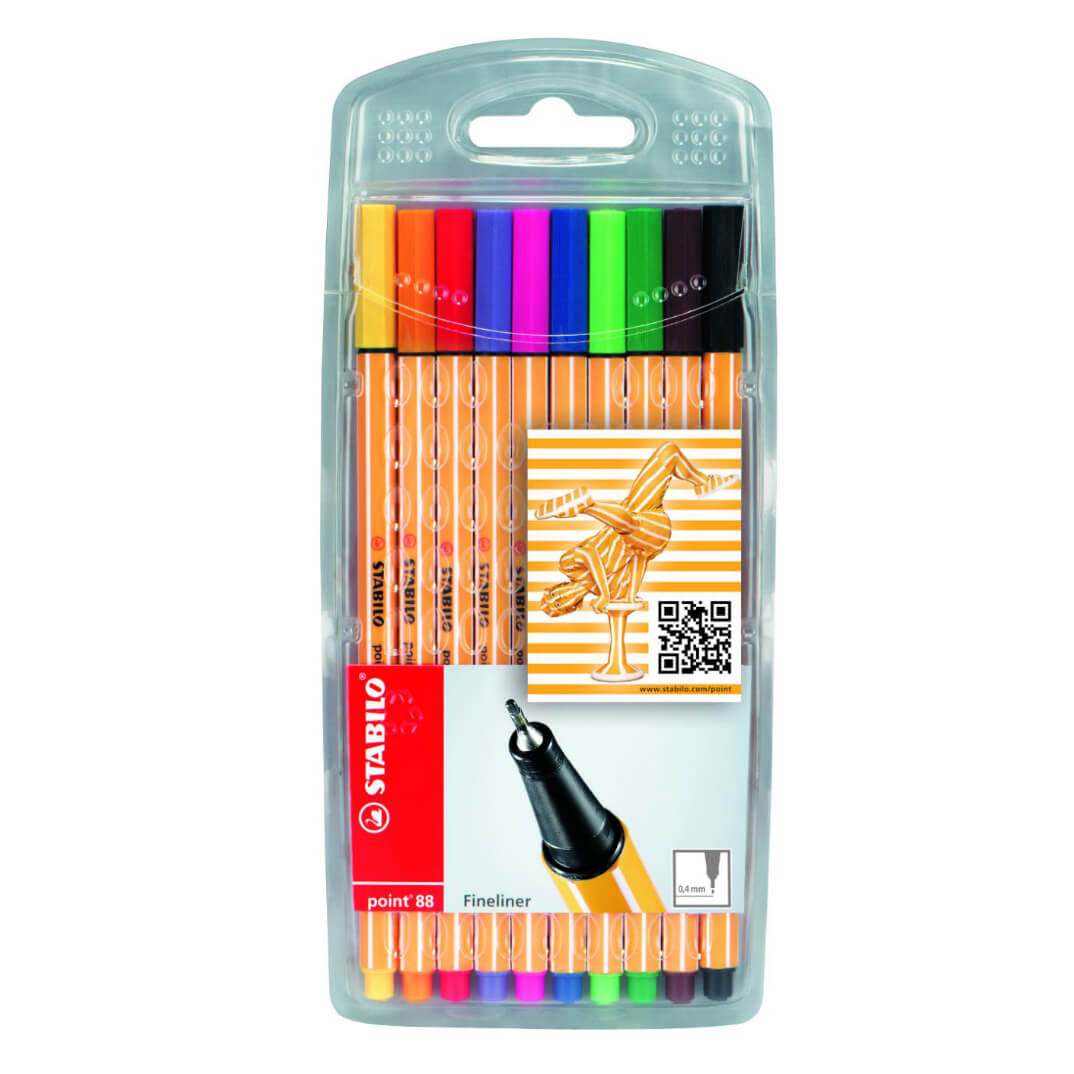 Estuche de 10 Stabilo point 88