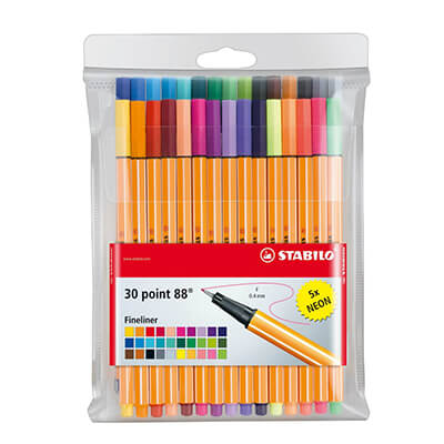 Estoig de 30 Stabilo point 88 colors