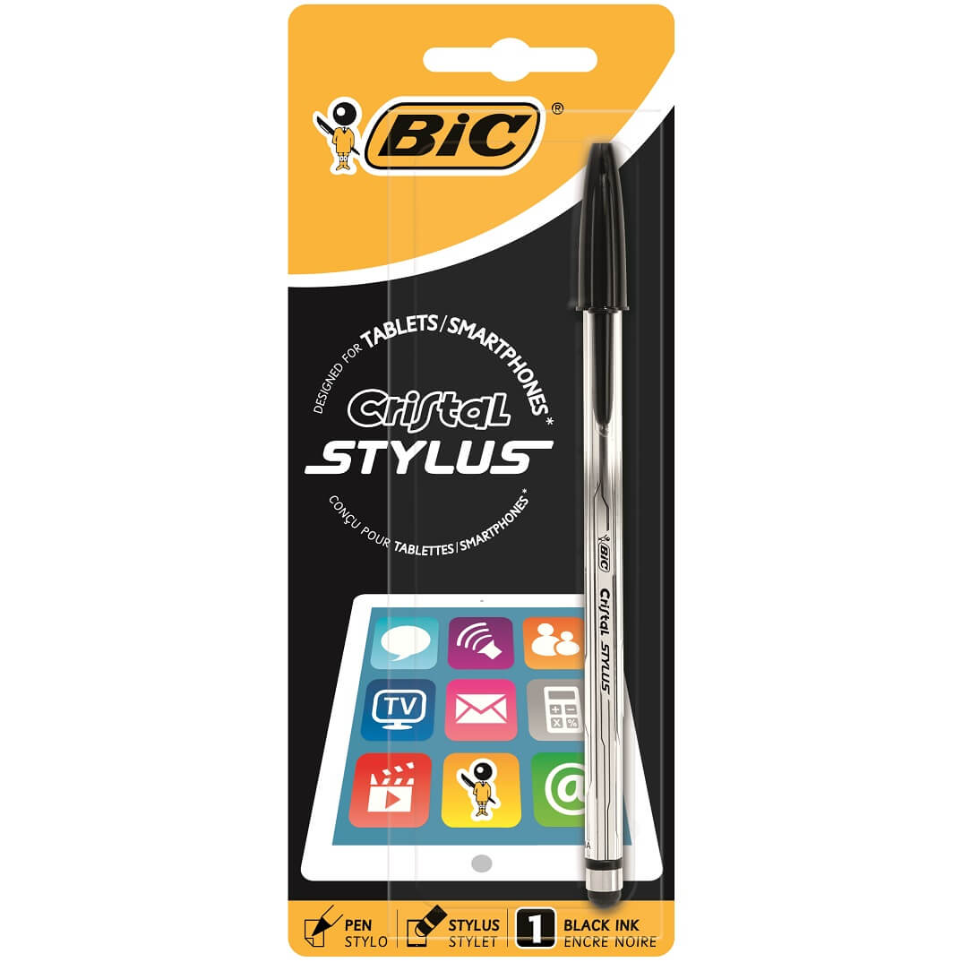 Bolígraf Bic Cristal Stylus negre