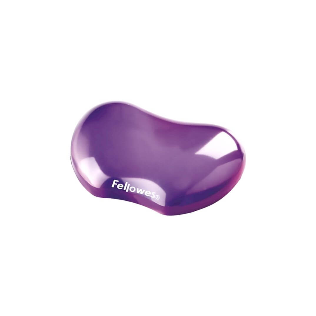 Mini reposacanells gel crystal Fellowes violeta
