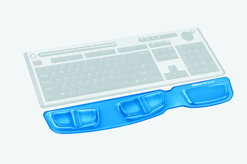 Reposamuñecas para teclado de gel canal-V Azul