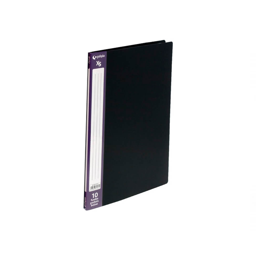 Carpeta Grafoplas 10 fundes amb funda A4 negre