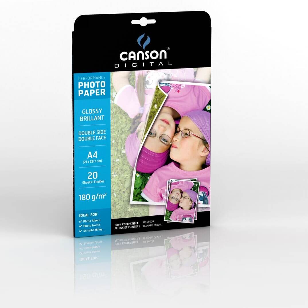 Paquete papel Canson A4 Glossy Double Side