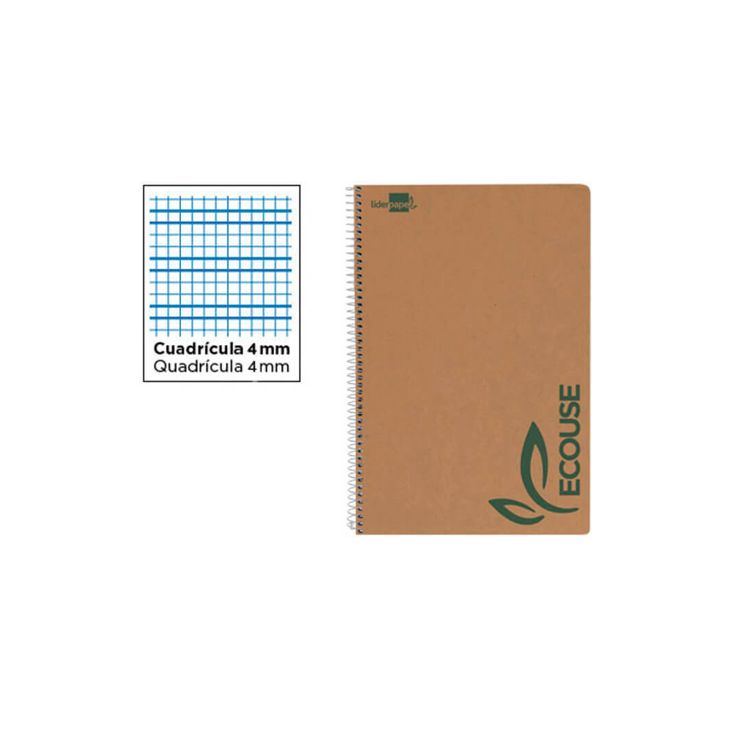 Cuaderno Folio C4 espiral Ecouse reciclado
