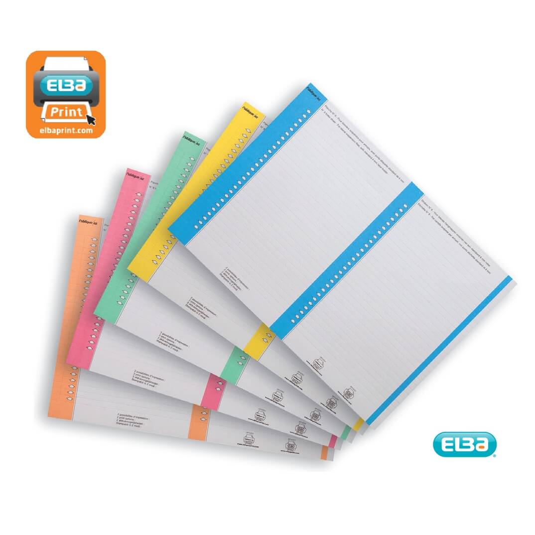 Pack 10 hojas etiquetas carpeta colgante Aku