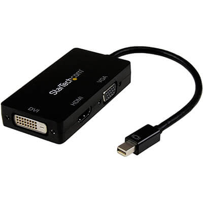 Adaptador Converosr de Mini DisplayPort a VGA DVI