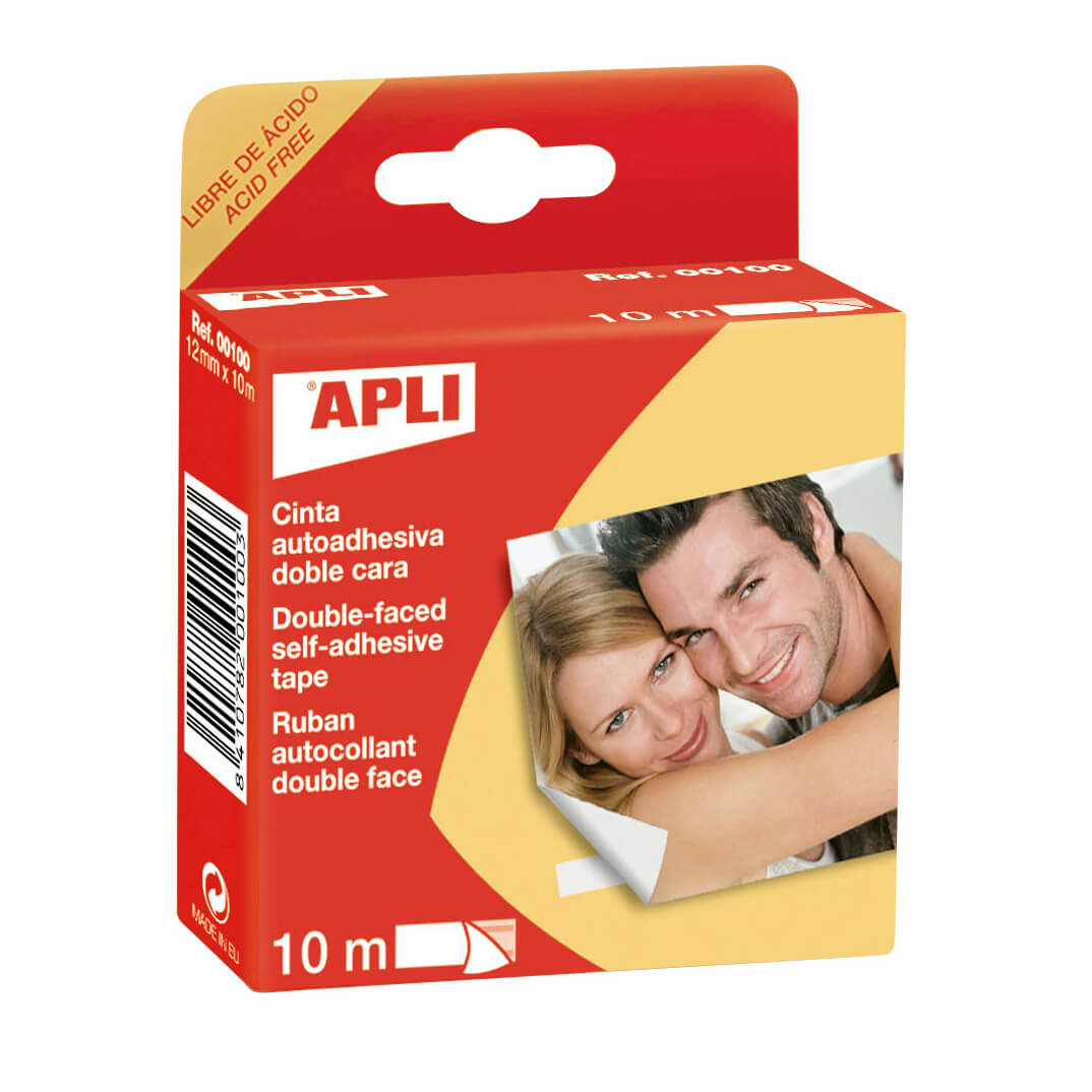 Cinta adhesiva de doble cara 12mm x 10m