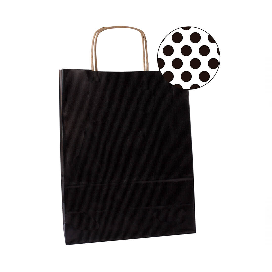Pack 50 bosses Kraft nansa paper 25x11x31cm negra