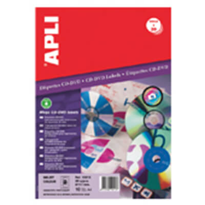 Paquet etiquetes cd/dvd 117mm transparents