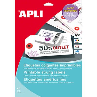 Paquete etiquetas arandela 36x53 200gr